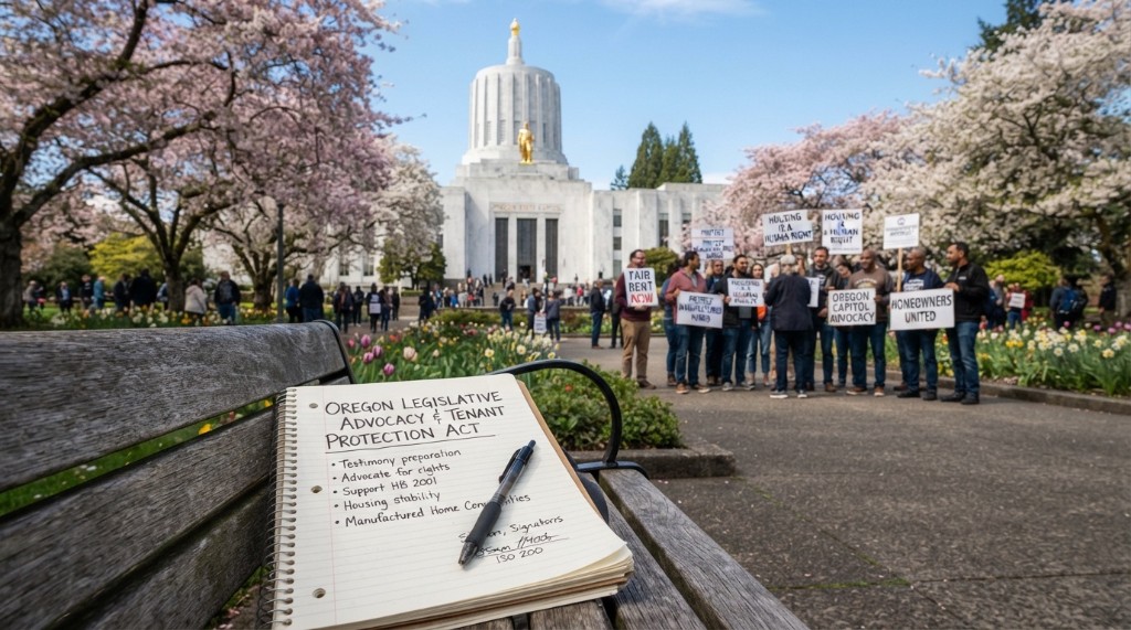 Advocacy notes at the Oregon State Capitol
