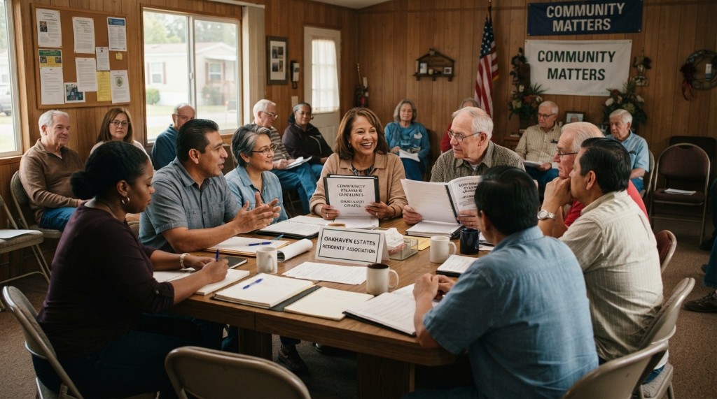 Neighbors meeting as a resident association